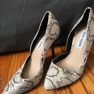 Steven Madden Heels-Snake Print. Leather. Stiletto